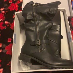 Black Leather Women's Boots